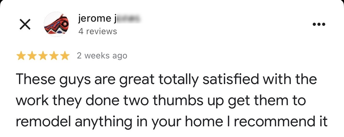 Google review by Jerome Jones